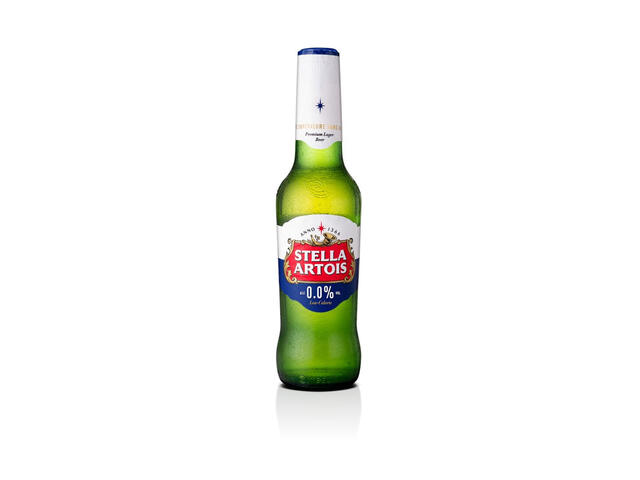 Bere blonda fara alcool Stella Artois, 0.33 l
