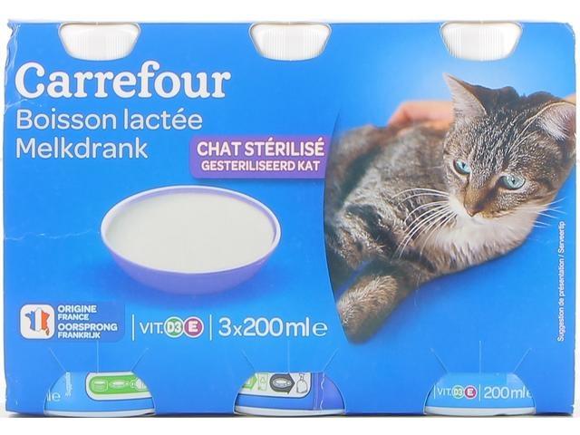 Lapte pentru pisici sterilizate Carrefour 3x200ML