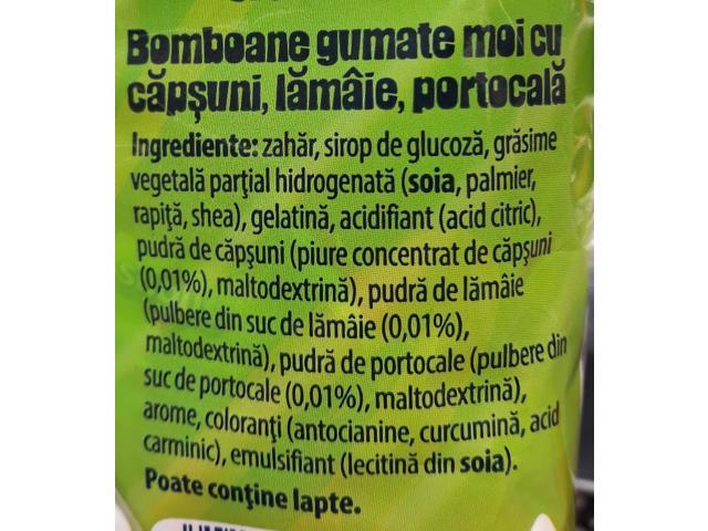 Bomboane gumate moi cu capsuni, lamaie, portocale Sugus 200g