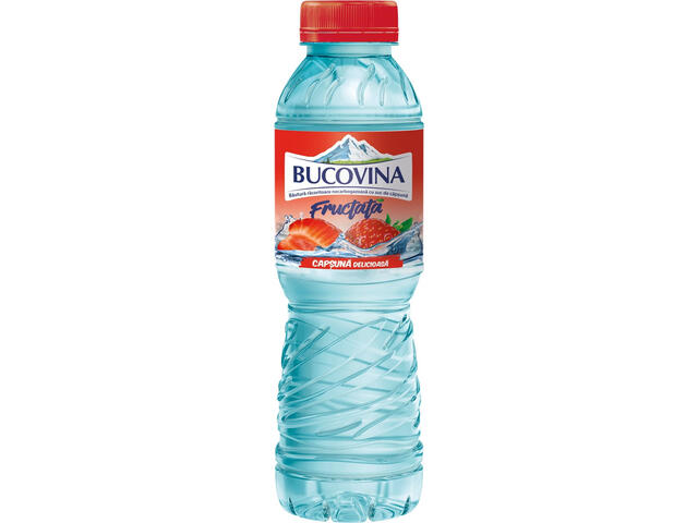 Apa fructata cu aroma de capsuni Bucovina, 0.5 l