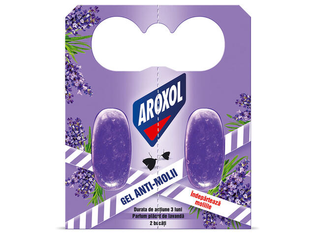 Gel antimolii Aroxol cu parfum de lavanda 2 bucati