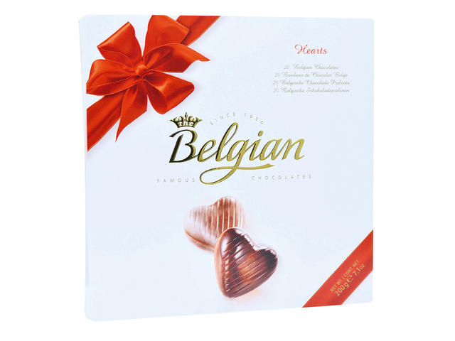 Bomboane de ciocolata inimioare Belgian 200 g