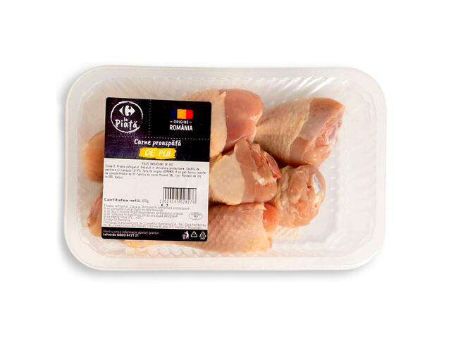Pulpe inferioare de pui,  Romania, Carrefour La Piata 600g
