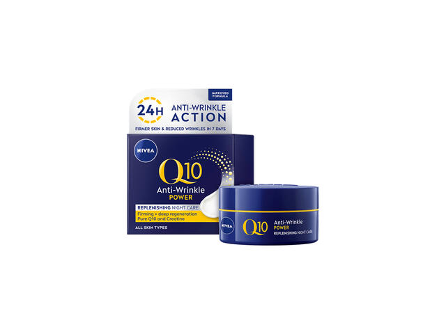 Crema De Noapte Anti-Rid Nivea Q10 Power Regeneratoare, 50ML