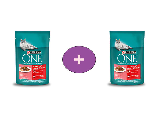 Purina One Sterilcat cu somon si morcovi, 85 g, al 2 lea la -30%