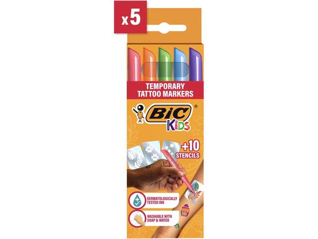 Bic Kids Tattoo 5Mark+10St Eu