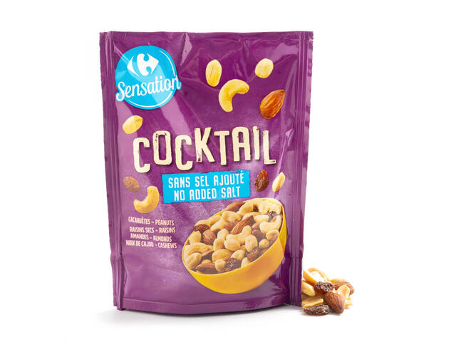 Cocktail fructe uscate Carrefour fara sare 100g