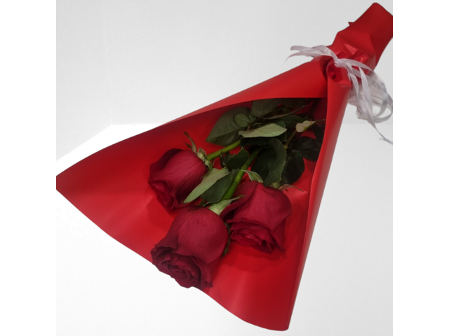 Buchet 3 Trandafiri rosii