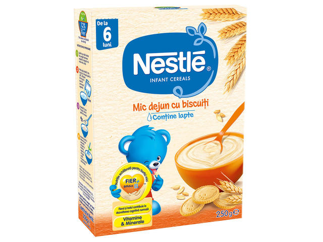 Cereale bebelusi cu biscuiti Nestle, de la 6 luni, 250 g