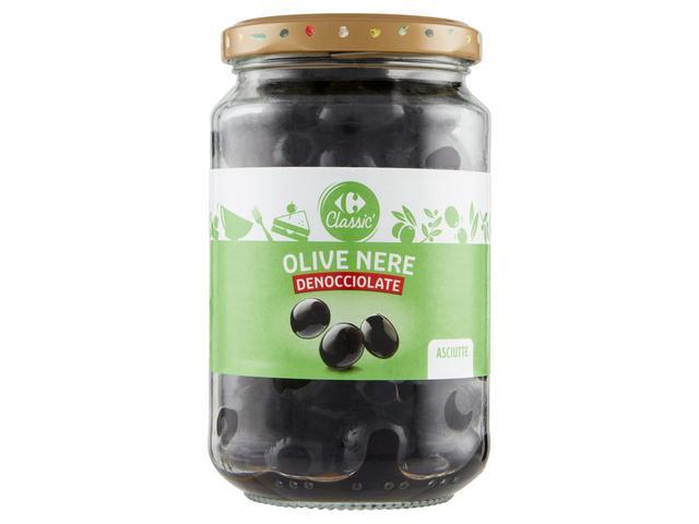 Masline negre fara samburi 160 g Carrefour