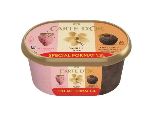 Carte d Or Trio Ingheta capsuni vanilie ciocolata 1300 ml