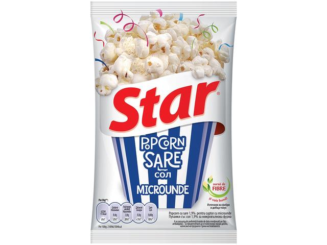 Popcorn microunde cu sare Star 80g