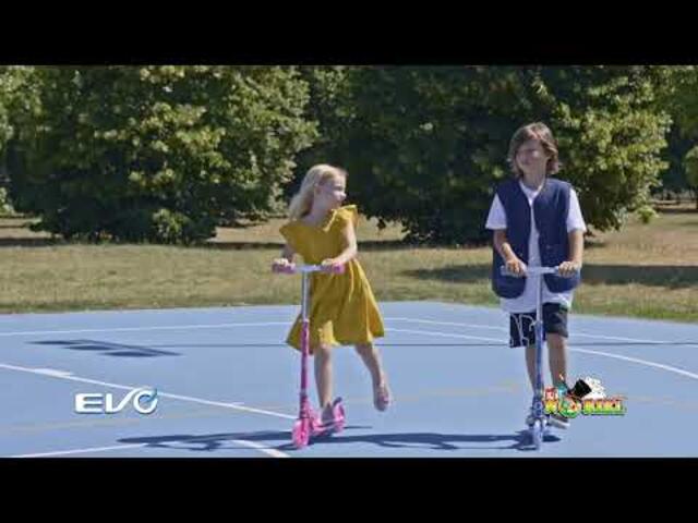 Trotineta cu 3 roti, lumini, Evo, Illuminate, Albastru