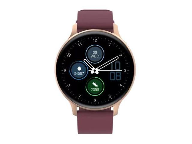 Smartwatch Canyon Badian SW-68, Display TFT 1.28", Bluetooth, Waterproof IP68, Android/iOS (Auriu/Rosu)