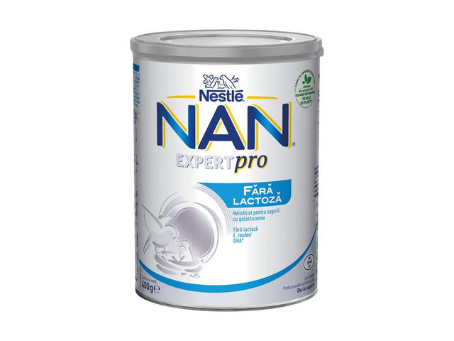 Formula de lapte fara lactoza Nestle Nan, de la 0 luni, 400 g