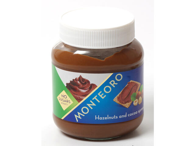 Monteoro Crema de alune cu cacao fara zaharuri 350g
