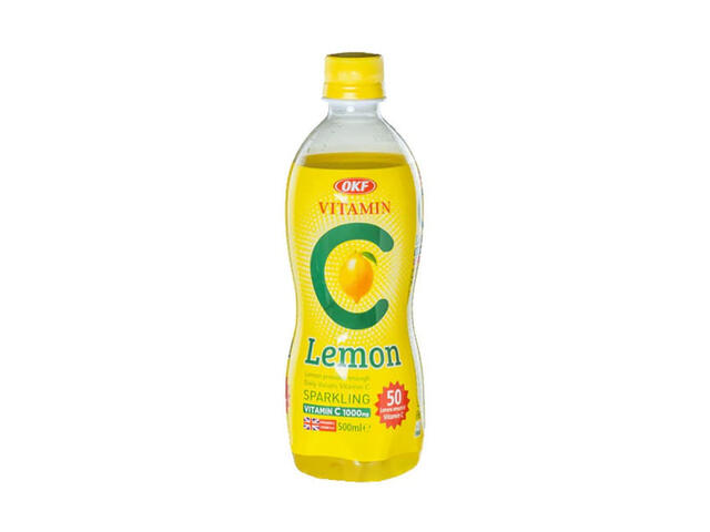 Bautura racoritoare carbogazoasa OKF Vitamin C Lemon Sparkling, 0.5 l