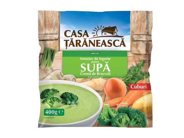 Casa Taraneasca Amestec De Legume Pentru Supa Crema De Broccoli 400G Congelat