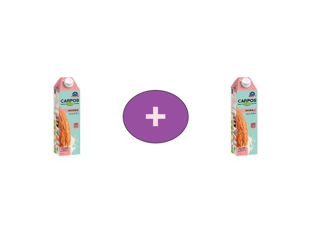 Bautura Migdale fara zahar 1L Carpos, 2 la pret de 1