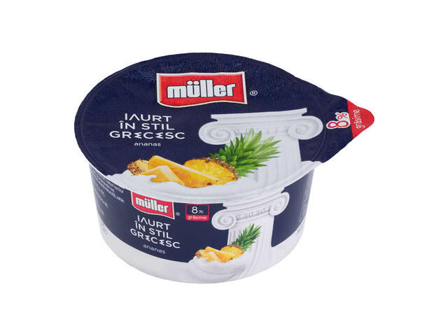 Muller iaurt in stil grecesc ananas 8% grasime 140 g