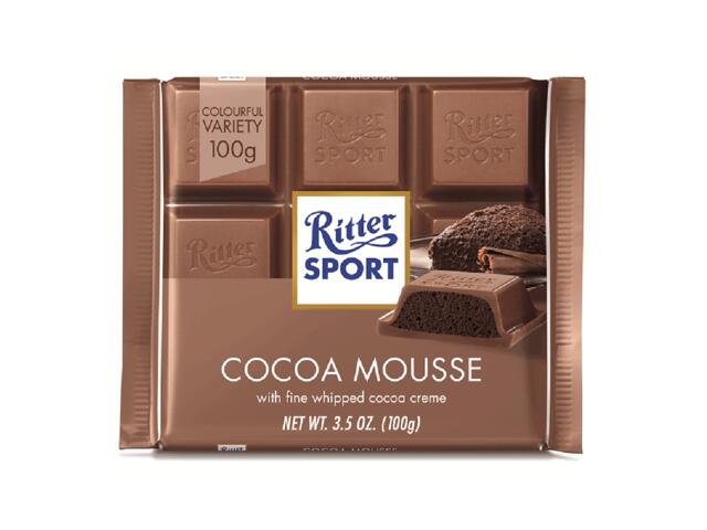 Ciocolata cu cacao mousse si spuma de cacao Ritter, 100 g