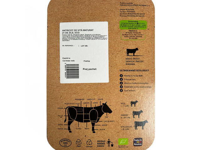 Antricot de vita maturata Auchan BIO, 400 g