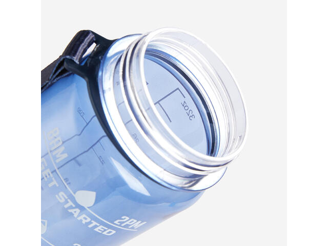 Bidon de fitness motivational 1 litru -  albastru