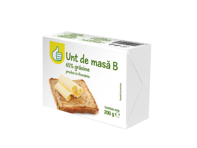 Unt de masa Auchan, 65% grasime, 200 g