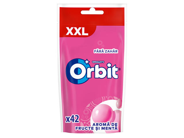 Orbit Bubblemint guma de mestecat fara zahar cu indulcitori si arome de fructe si menta 58g