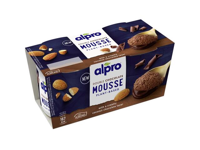 Alpro desert mousse din ciocolata si migdale 2 x 70 g