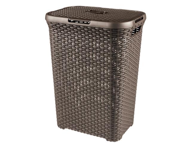 Cos de rufe Curver tip rattan 60 L, maro