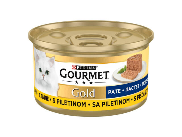 Hrana umeda pentru pisici Purina Gourmet Gold Mousse cu pui, 85 g