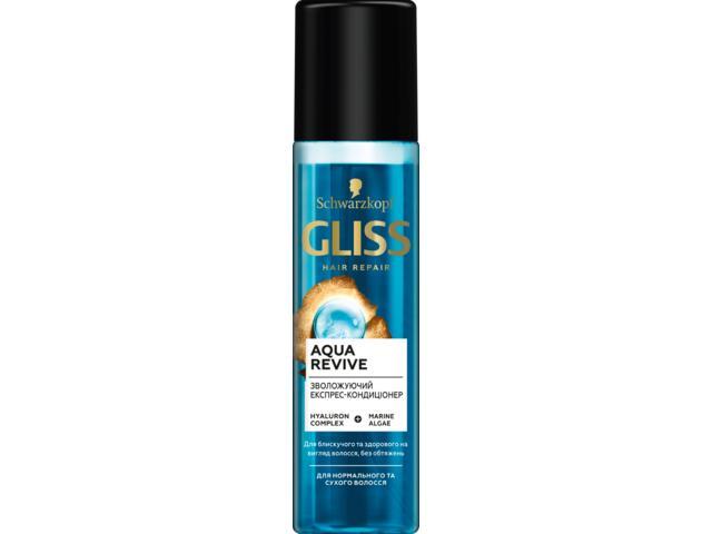 Balsam Gliss express de reparare Aqua Revive pentru par normal sau uscat, 200 ML