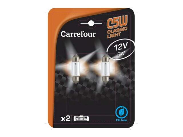 Bec auto C5W 12V blister 2 bucati, Carrefour