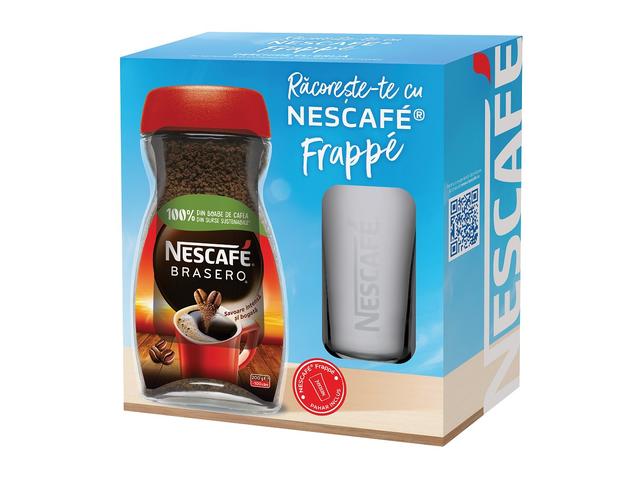 Nescafe Brasero 6X200G & Frappe Glass