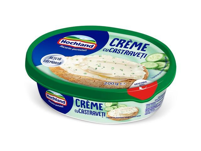 Crema de branza proaspata cu castraveti Hochland Crème  200g