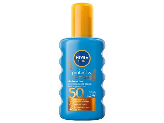 Lotiune pentru protectie solara Protect & Bronze FPS 50, 200 ml Nivea