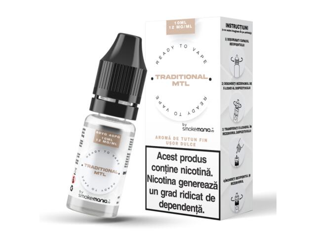 Lichid SmokeMania 10ml Traditional MTL 12mg