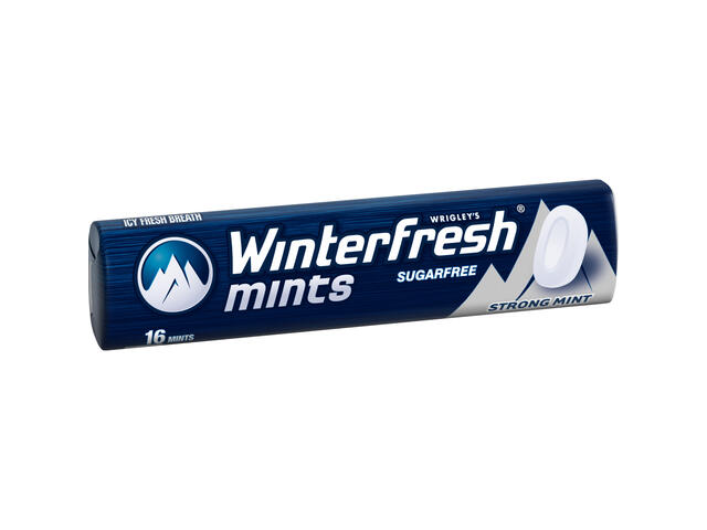 Winterfresh Mints Strong Mint bomboane mentolate cu aroma de menta 16 buc 28 g