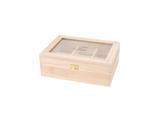 Cutie pentru ceai Emako, 6 compartimente, 21 x 16 x 7.5 cm