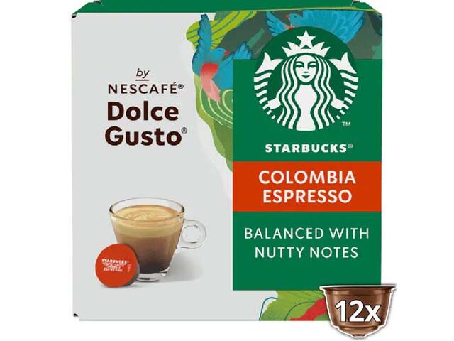 Cafea Capsule Pr?jire Medie Starbucks Single-Origin Colombia By Nescafé® Dolce Gusto® 12 Capsule, 66G