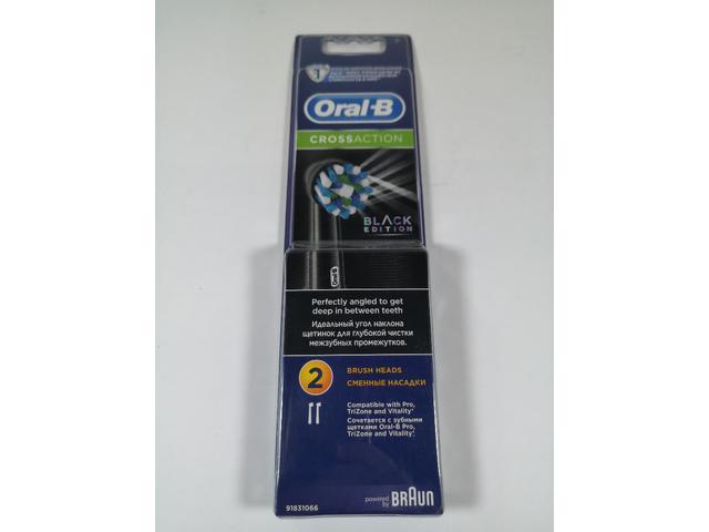 Rezerve periuta electrica Cross Action Oral-B, 2 bucati, Negru