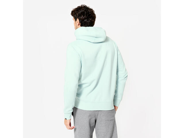 Bluză de trening călduroasă cu glugă din molton Verde-albăstrui Bărbați