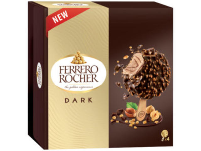 Inghetata Cu Ciocolata Neagra Ferrero Rocher 4X70Ml