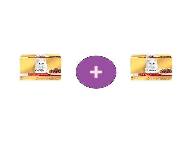 Gourmet  Gold, Mini Fileuri in sos, hrana umeda pentru pisici, 4 x 85 g, Al 2-lea -30%