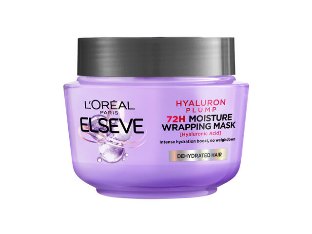 Masca intens hidratanta pentru par deshidratat L'Oreal Paris Elseve Hyaluron Plump, 300 ML