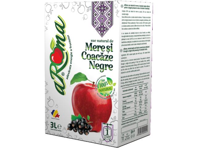 Suc natural de mere si coacaze negre Aroma 3L