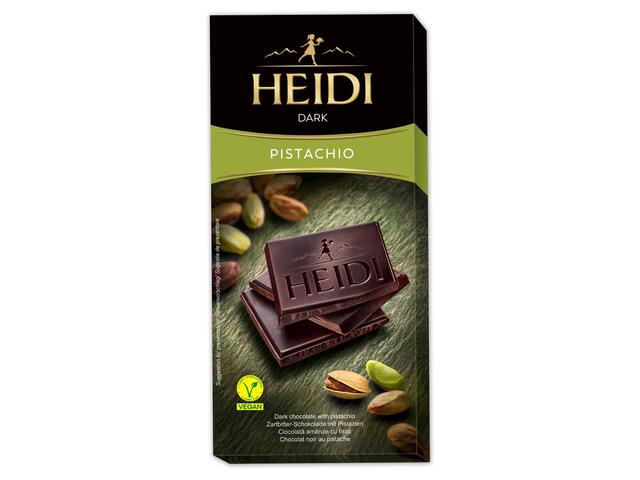 Ciocolata Heidi Dark cu Fistic 80g