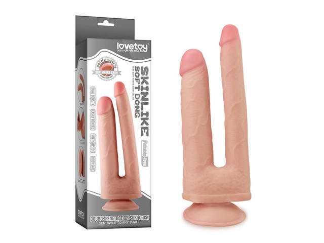 Dildo Dublu Skinlike Soft Ultra Realistic