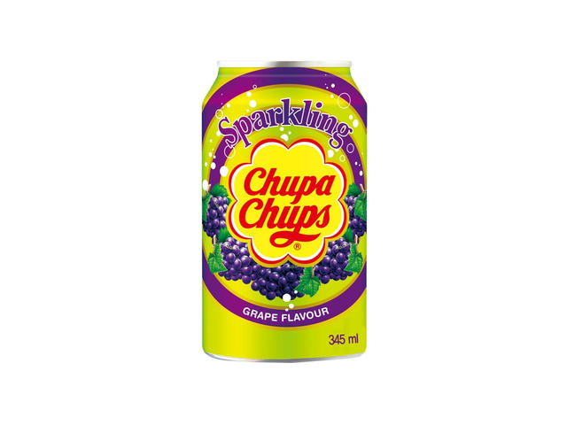 Bautura racoritoare carbogazoasa Chupa Chups Grape, 0.345 l